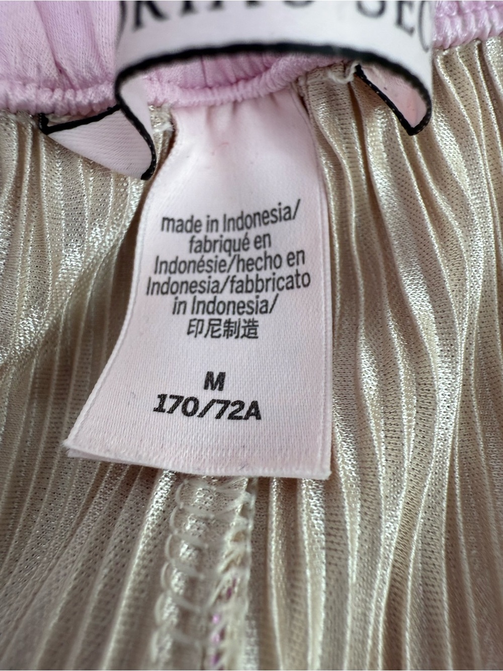 Victoria's Secret pants shiny shimmer Metallic Dusty Pink Pleated Wide-Leg Pants - Picture 7 of 11
